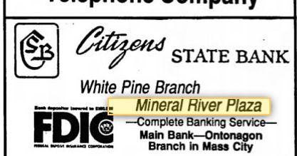 Mineral River Plaza - 1995 Ad